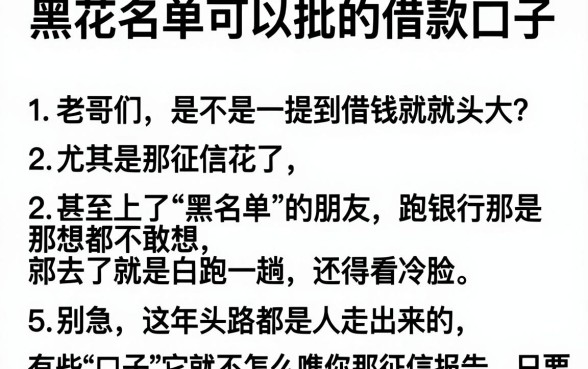 黑花名单可以批的借款口子,枚举5个12月能贷款的平台