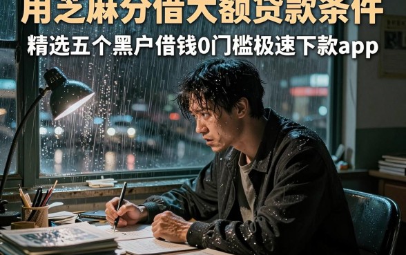 用芝麻分借大额贷款条件,精选五个黑户借钱0门槛极速下款app