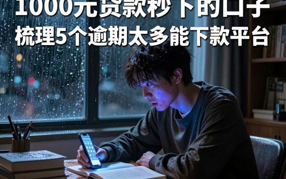 1000元贷款秒下的口子,梳理5个逾期太多能下款平台