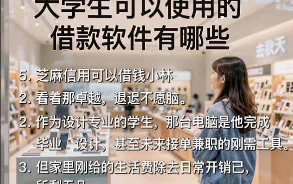 大学生可以使用的借款软件有哪些，胪列5个芝麻信用可以借钱的软件
