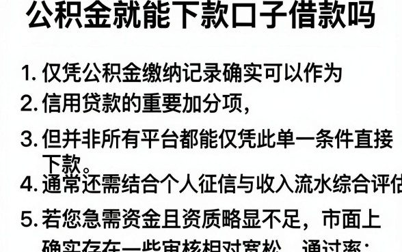 公积金就能下款口子借款吗,罗列5个无视一切的网贷口子