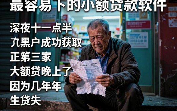 最容易下的小额贷款软件,胪列五个黑户成功获取大额贷款的口子