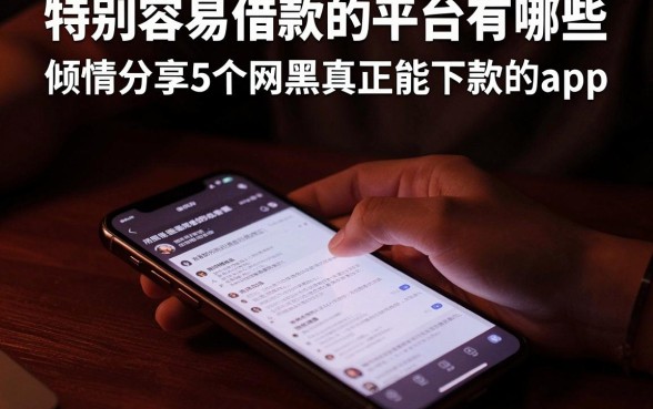 特别容易借款的平台有哪些,倾情分享5个网黑真正能下款的app
