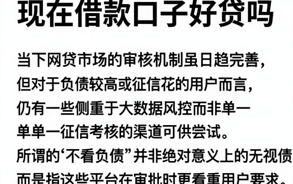 现在借款口子好贷吗,理出五个不看负债的网贷软件