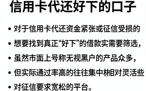 信用卡代还好下的口子，汇总五个黑户都能下的平台