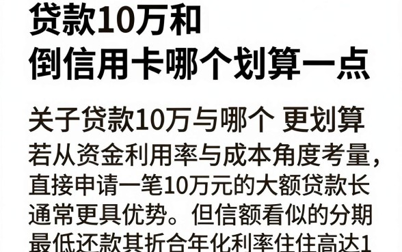 贷款10万和倒信用卡哪个划算一点,汇整5个手机上可以借钱的口子
