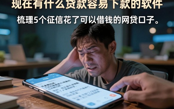 现在有什么贷款容易下款的软件,梳理5个征信花了可以借钱的网贷口子