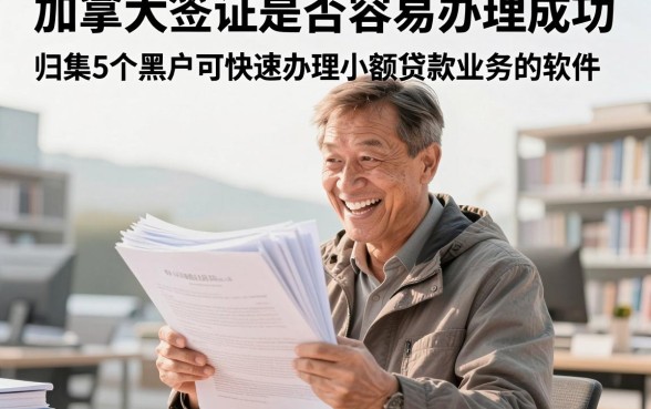 加拿大签证是否容易办理成功，归集5个黑户可快速办理小额贷款业务的软件