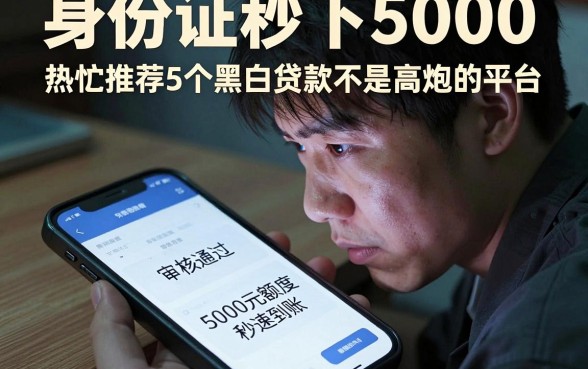 身份证秒下5000,热忱推荐5个黑白贷款不是高炮的平台