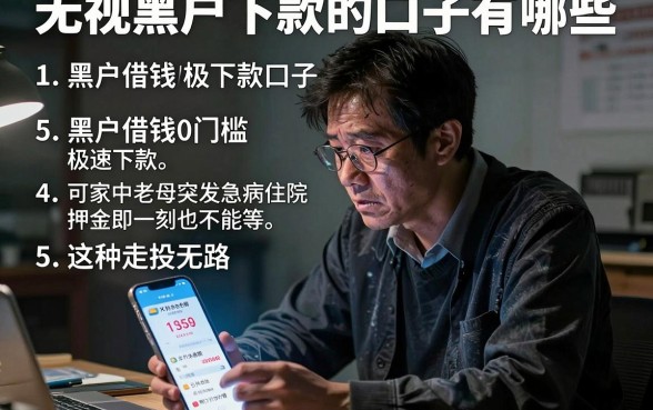 无视黑户下款的口子有哪些，细致阐述5个黑户借钱0门槛极速下款口子