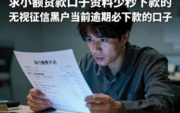 求小额贷款口子资料少秒下款的,概括5个无视征信黑户当前逾期必下款的口子