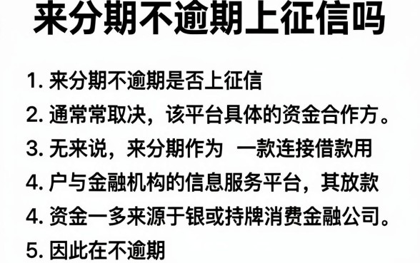 来分期不逾期上征信吗,罗列5个逾期必下款的app