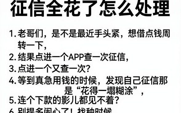 征信全花了怎么处理，归纳五个无视黑白贷款口子