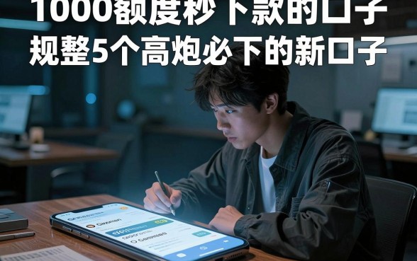 1000额度秒下款的口子，规整5个高炮必下的新口子