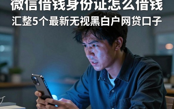 微信借钱身份证怎么借钱,汇整5个最新无视黑白户网贷口子