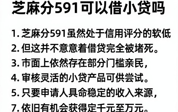 芝麻分591可以借小贷吗,罗列五个比较靠谱的借钱软件