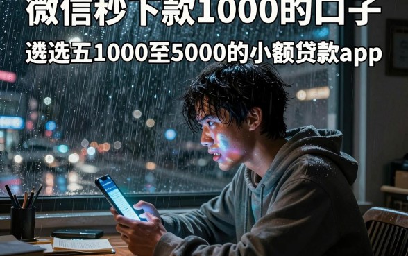 微信秒下款1000的口子，遴选五个1000至5000的小额贷款app