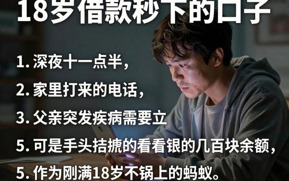 18岁借款秒下的口子,胪列5个1000至5000的小额贷款平台