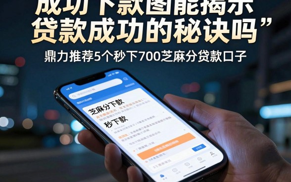 成功下款图能揭示贷款成功的秘诀吗,鼎力推荐5个秒下700芝麻分贷款口子