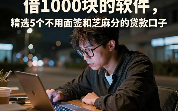 借1000块的软件,精选5个不用面签和芝麻分的贷款口子