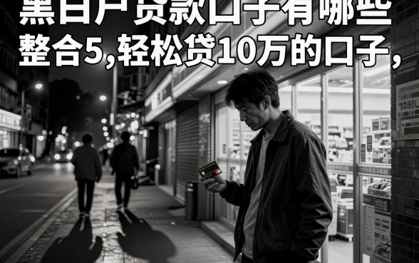 黑白户贷款口子有哪些，整合5个轻松贷10万的口子