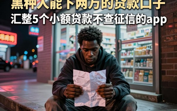 黑种人能下两万的贷款口子,汇整5个小额贷款不查征信的app