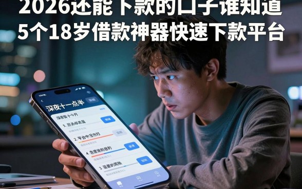 2026还能下款的口子谁知道,深入剖析5个18岁借款神器快速下款平台