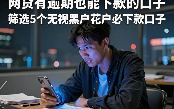 网贷有逾期也能下款的口子,筛选5个无视黑户花户必下款口子
