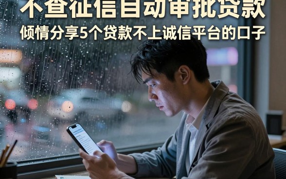 不查征信自动审批贷款,倾情分享5个贷款不上诚信平台的口子