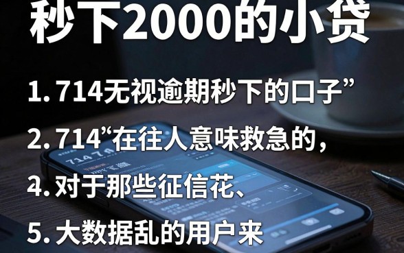 秒下2000的小贷，条列5个714无视逾期秒下的口子
