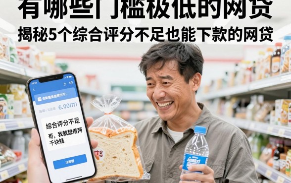 有哪些门槛极低的网贷,揭秘5个综合评分不足也能下款的网贷