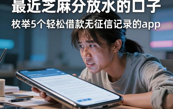 最近芝麻分放水的口子，枚举5个轻松借款无征信记录的app