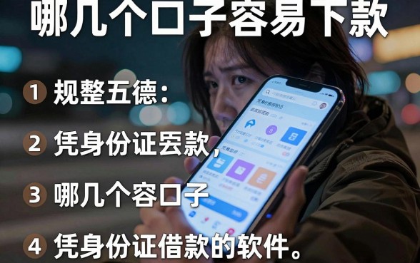 哪几个口子容易下款,规整五个凭身份证借款的软件