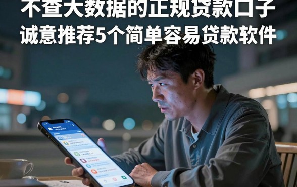不查大数据的正规贷款口子，诚意推荐5个简单容易贷款软件