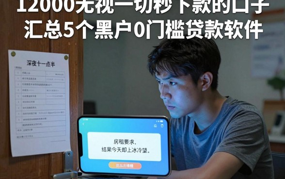 12000无视一切秒下款的口子，汇总5个黑户0门槛贷款软件