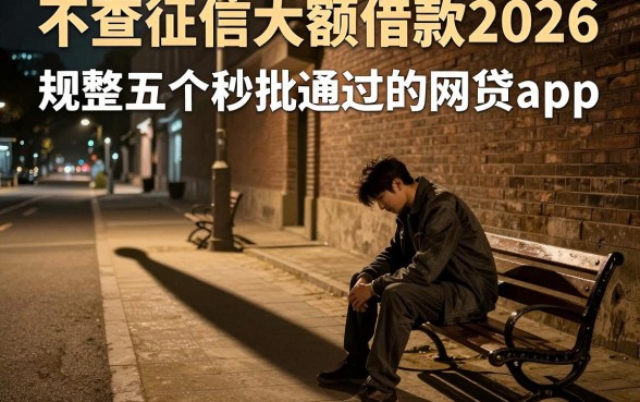 不查征信大额借款2026，规整五个秒批通过的网贷app
