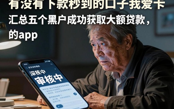 有没有下款秒到的口子我爱卡，汇总五个黑户成功获取大额贷款的app