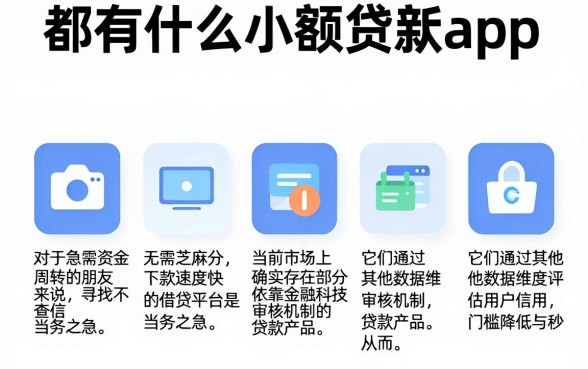 都有什么小额贷款app,陈列5个金融创新秒下不要芝麻分的app