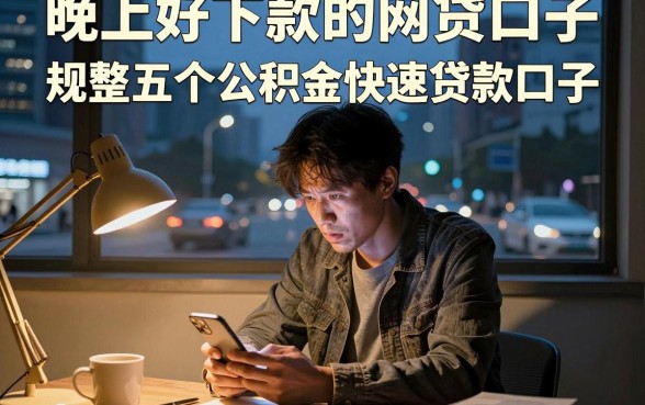 晚上好下款的网贷口子,规整五个公积金快速贷款口子
