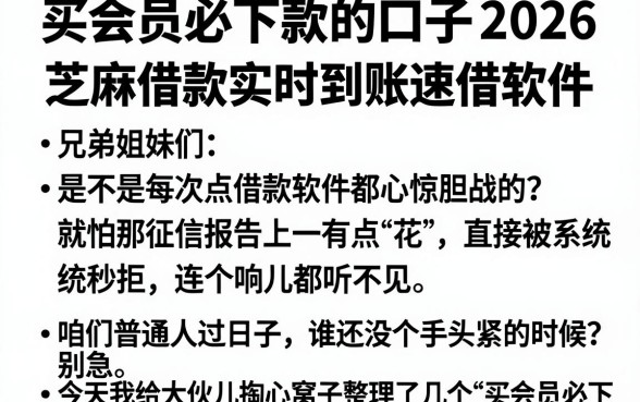 买会员必下款的口子2026,理出五个芝麻借款实时到账速借软件