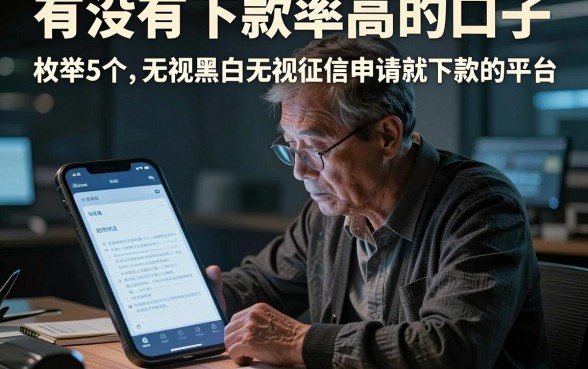 有没有下款率高的口子，枚举5个无视黑白无视征信申请就下款的平台