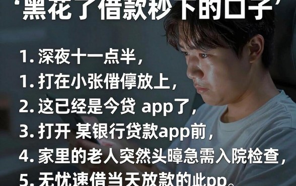 黑花了借款秒下的口子,胪列五个无忧速借当天放款的app