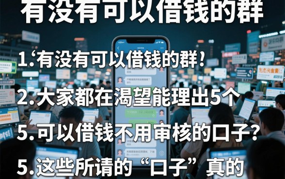 有没有可以借钱的群,理出5个可以借钱不用审核的口子