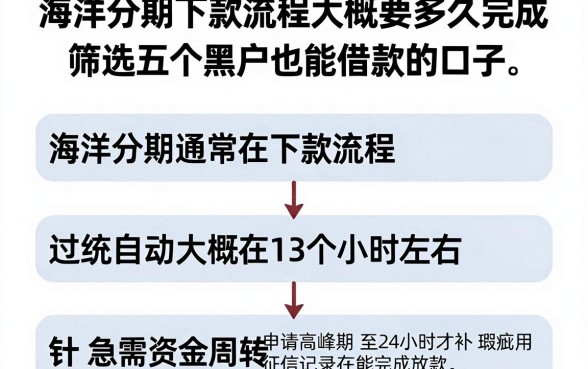 海洋分期下款流程大概要多久完成,筛选五个黑户也能借款的口子