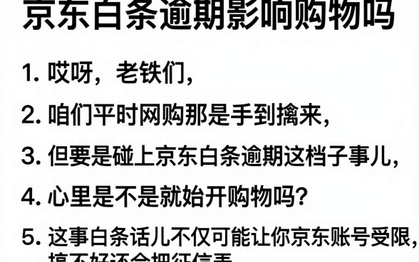 京东白条逾期影响购物吗,枚举五个借款快的网贷软件