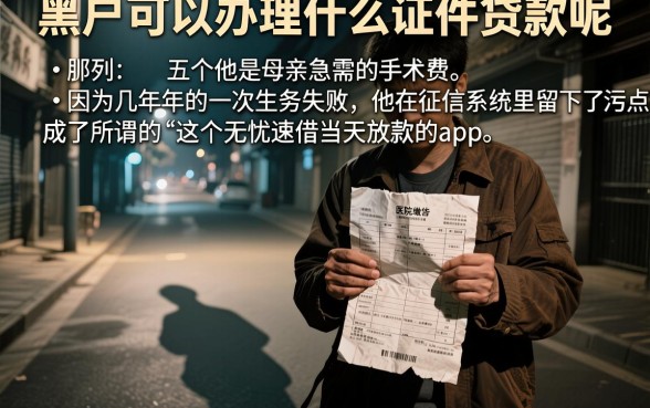 黑户可以办理什么证件贷款呢，胪列五个无忧速借当天放款的app