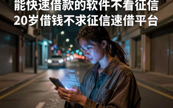能快速借款的软件不看征信，枚举五个20岁借钱不求征信速借平台