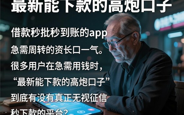 最新能下款的高炮口子,细致阐述五个借款秒批秒到账的app