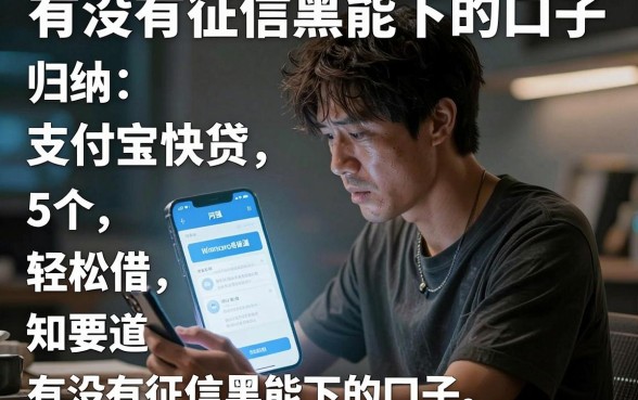 有没有征信黑能下的口子，归纳5个支付宝快贷轻松借口子