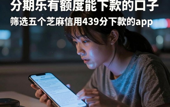分期乐有额度能下款的口子,筛选五个芝麻信用439分下款的app